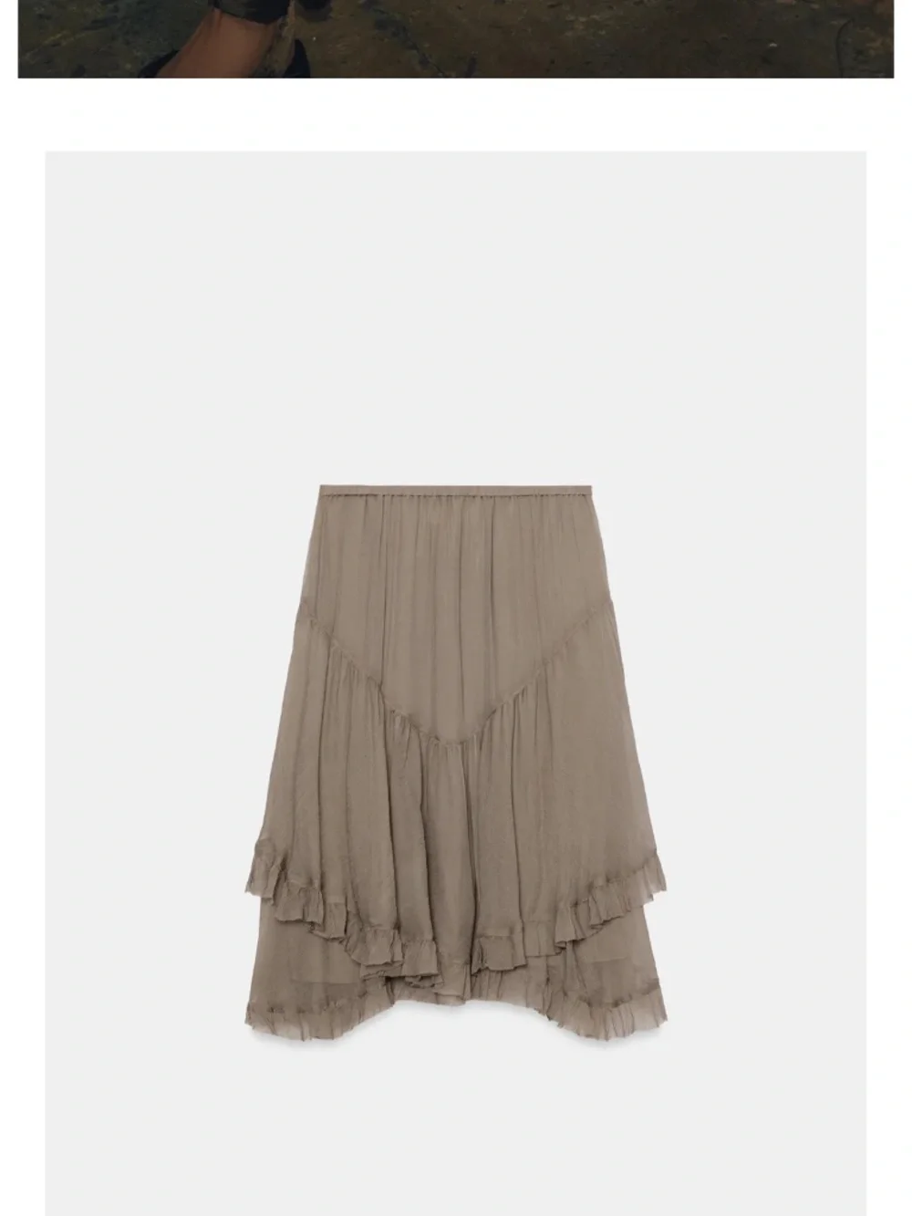NWT Zara ZW collection ruffled skirt